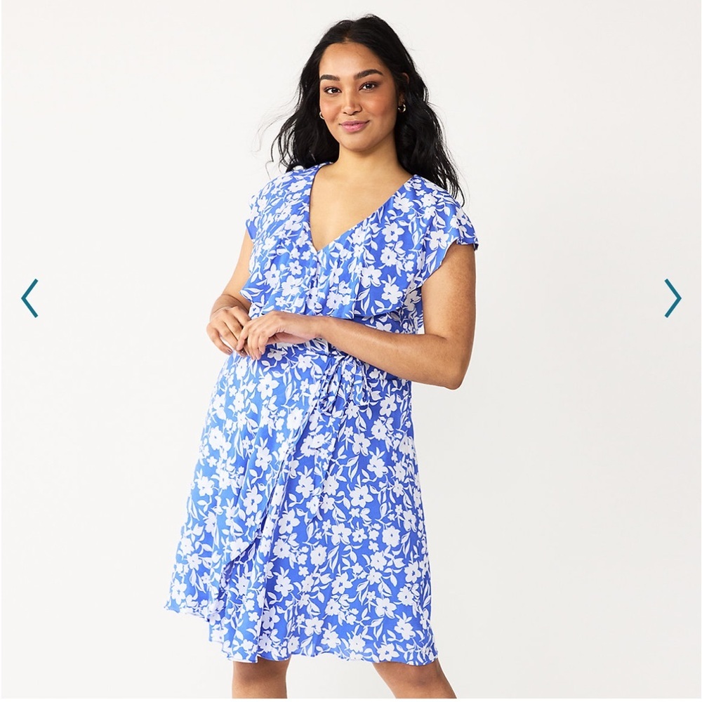 NWT Draper James RSVP Ruffle Wrap Dress M